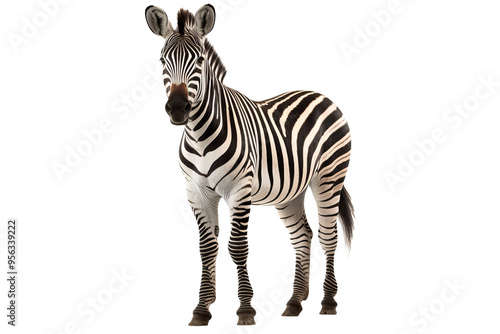Zebra with transparent background, detailed and high-resolution PNG of a zebra for graphic design and digital projects