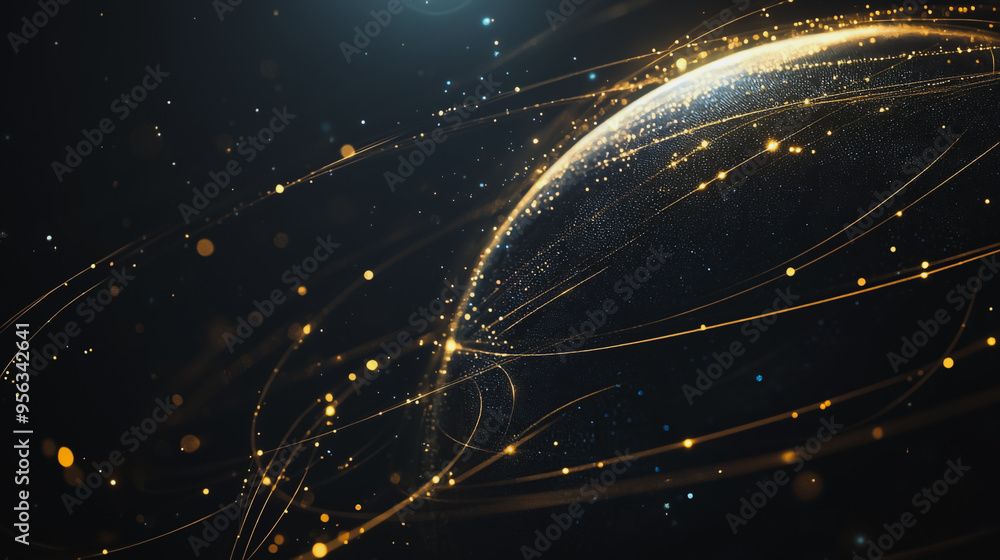 Fototapeta premium background Innovation network points Earth's surface wave background Abstract digital wave background information technology background The background is the background. gradient wave digital wave ban