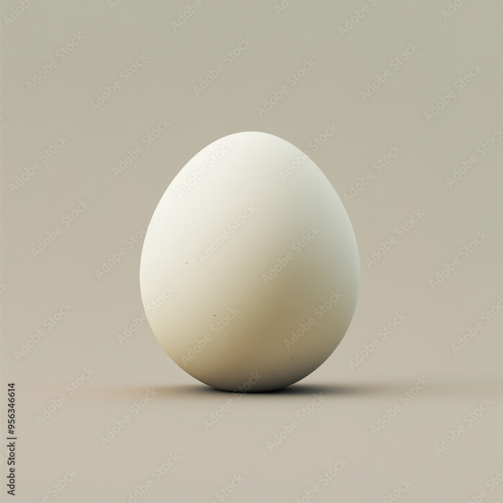 Minimalist egg icon with a slight shadow effect for depth Minimalist egg icon with a slight shadow effect for depth