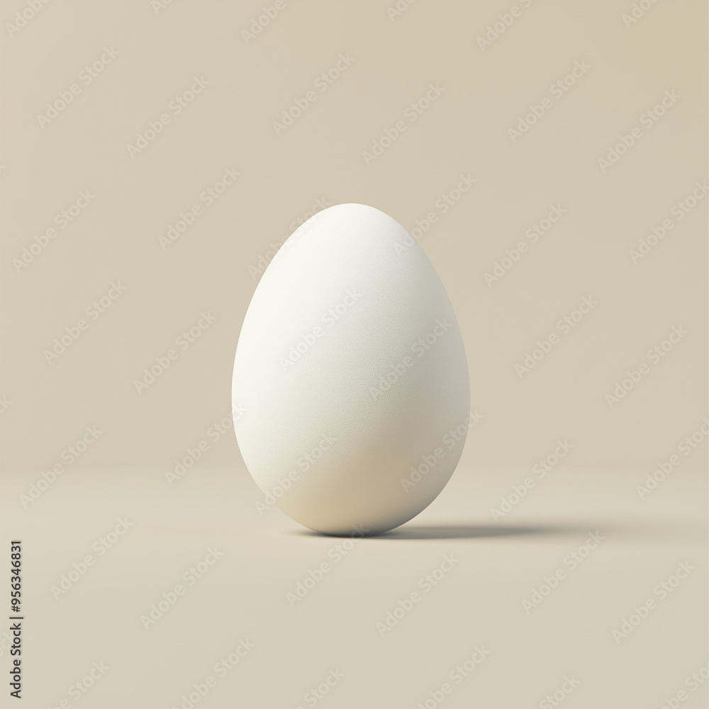 Minimalist egg icon with a slight shadow effect for depth Minimalist egg icon with a slight shadow effect for depth