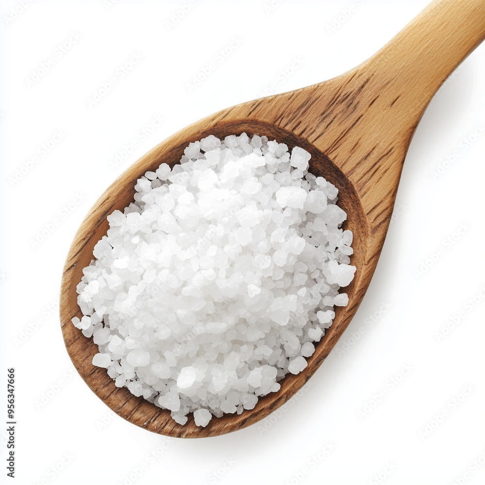 Sea salt isolated on white background Sea salt isolated on white background