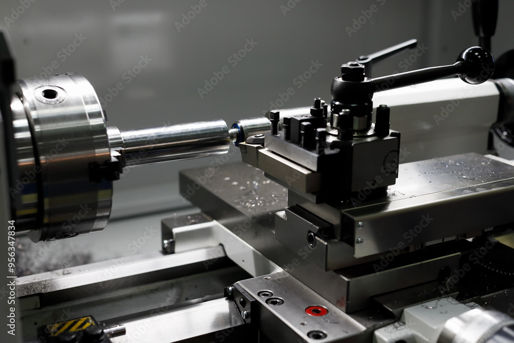 metalworking lathe machine close up metalworking lathe machine close up