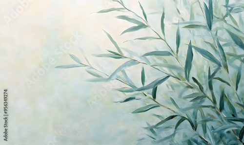 oil painting of Desmostachya bipinnata plant in a garden , Generative AI