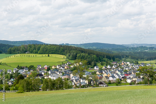 Blick über Sosa ( Erzgebirge ) Richtung Nordwesten photo