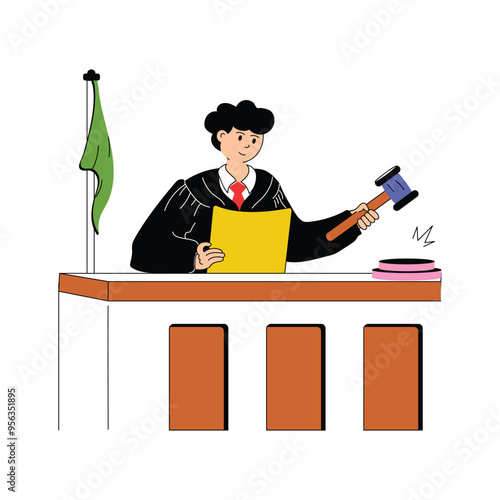 Download this amazing flat illustration of judge