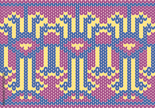 Knit yarn pattern seamless vector design