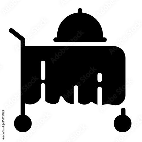 food trolly Solid icon