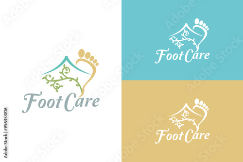 foot reflexology template logo, feet print logo, foot care theraphy logo, foot massage logo, foot print sign, foot care logo