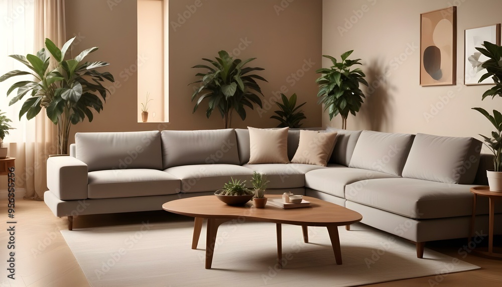 Photo interior modern design room 3d illustration Photo interior modern design room 3d illustration
