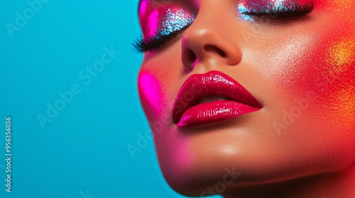 Glam Makeup Closeup.