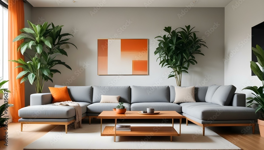 Photo interior modern design room 3d illustration Photo interior modern design room 3d illustration
