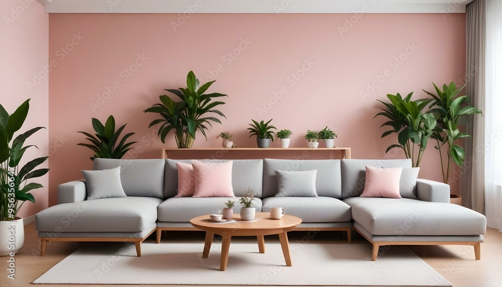 Photo interior modern design room 3d illustration Photo interior modern design room 3d illustration