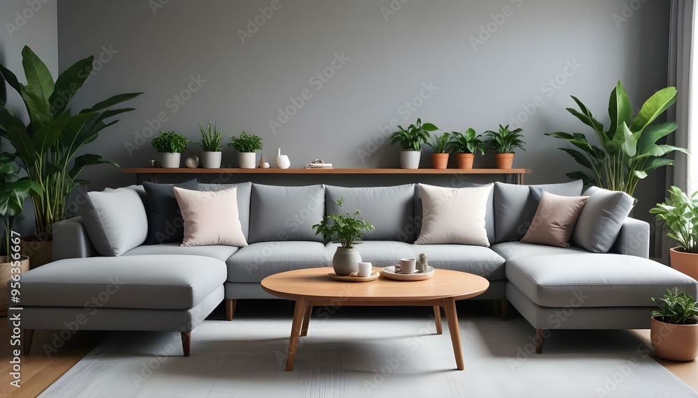 Photo interior modern design room 3d illustration Photo interior modern design room 3d illustration