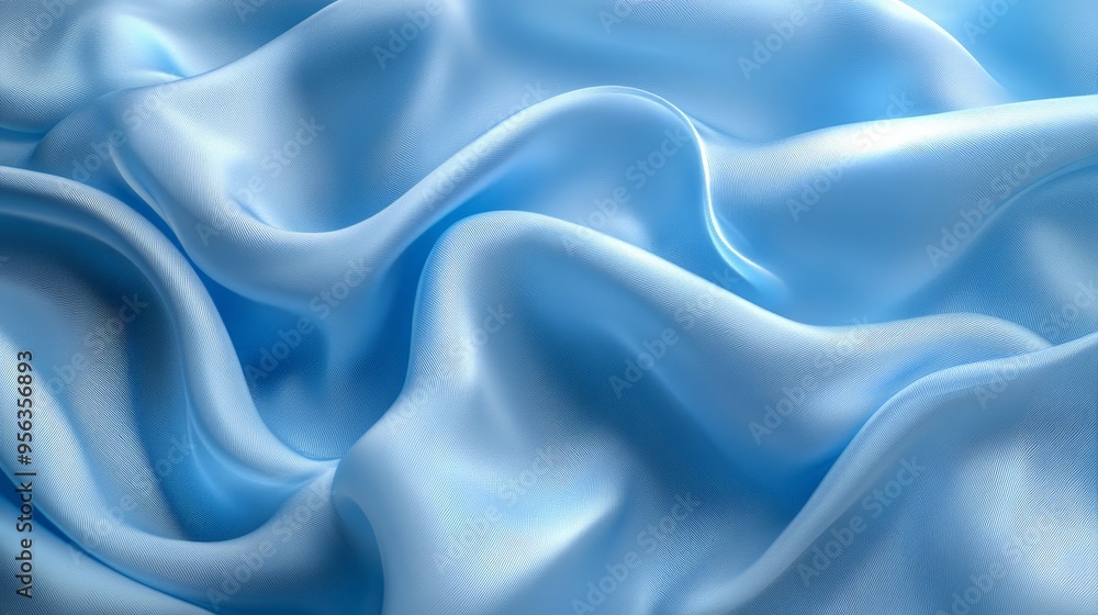 Elegant Light Blue Satin Fabric with Luxurious Texture Elegant Light Blue Satin Fabric with Luxurious Texture