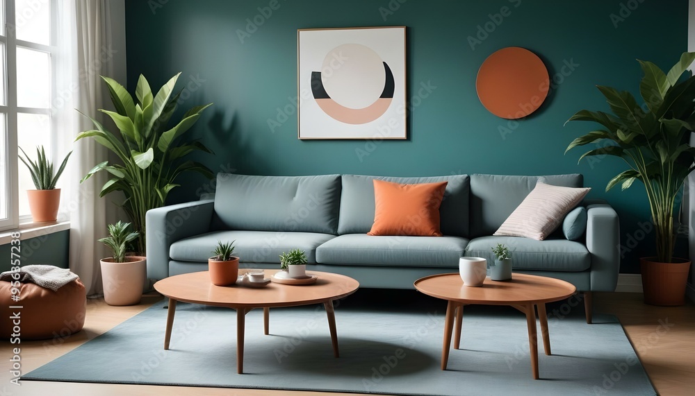 Photo interior modern design room 3d illustration Photo interior modern design room 3d illustration