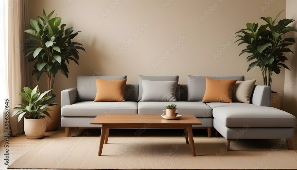 Photo interior modern design room 3d illustration Photo interior modern design room 3d illustration