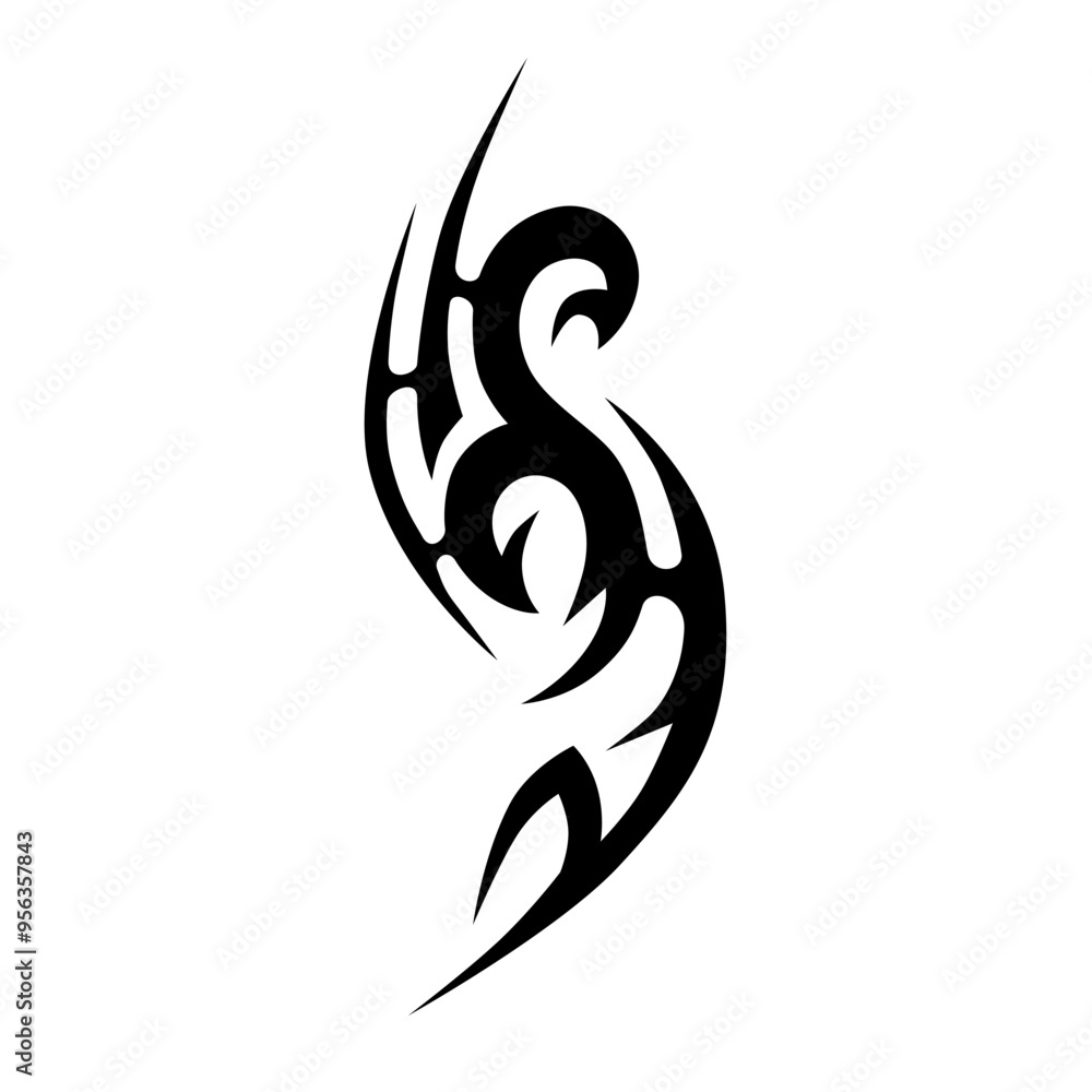 Naklejka premium Tattoo designs. Tattoo tribal vector designs. Art tribal tattoo.