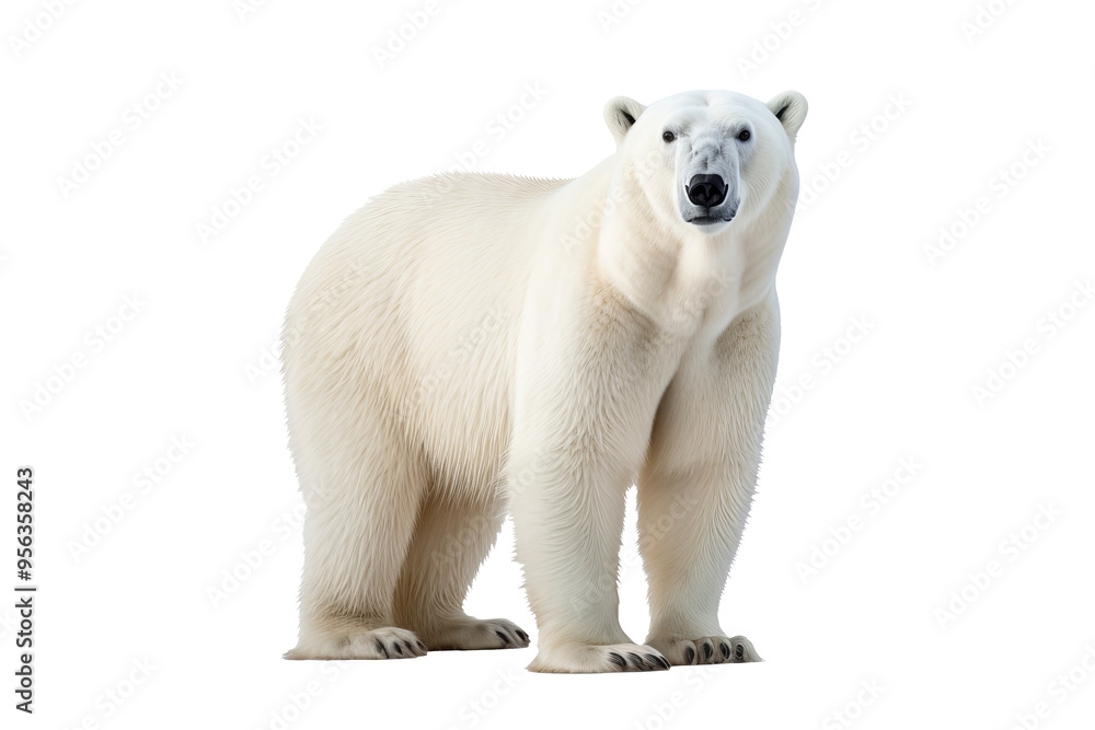 High-resolution polar bear isolated on transparent background for wildlife illustrations and arctic animal design projects featuring majestic and powerful ice habitat creatures High-resolution polar bear isolated on transparent background for wildlife illustrations and arctic animal design projects featuring majestic and powerful ice habitat creatures