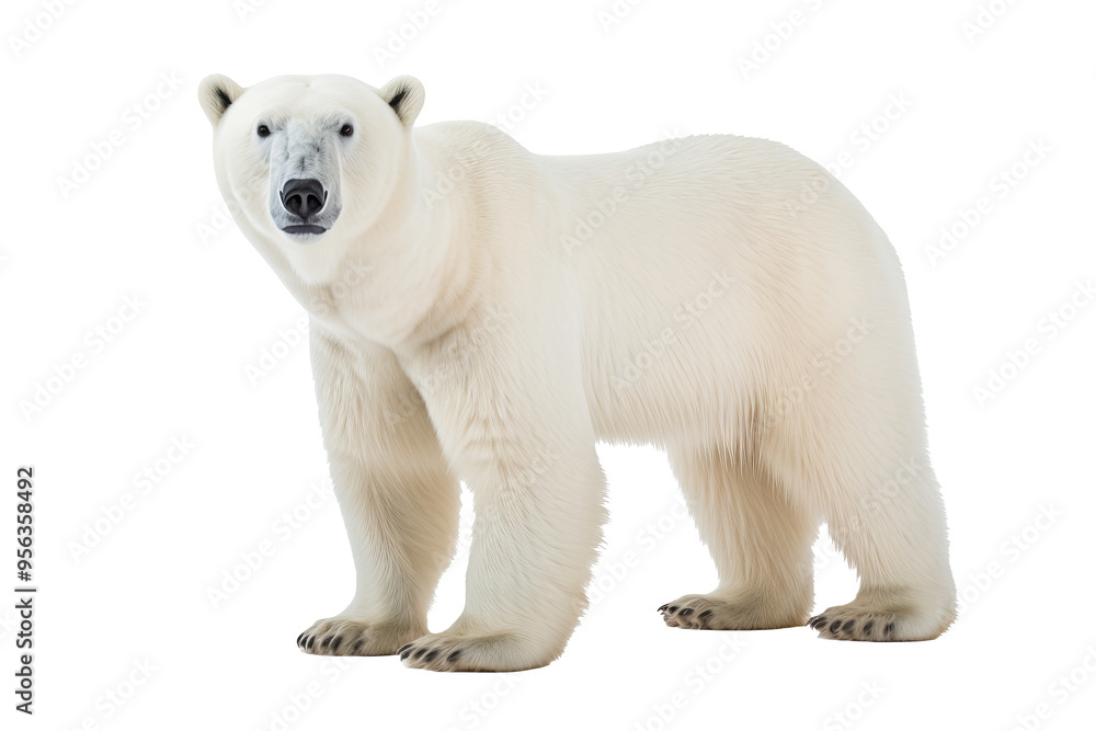 High-resolution polar bear isolated on transparent background for wildlife illustrations and arctic animal design projects featuring majestic and powerful ice habitat creatures High-resolution polar bear isolated on transparent background for wildlife illustrations and arctic animal design projects featuring majestic and powerful ice habitat creatures