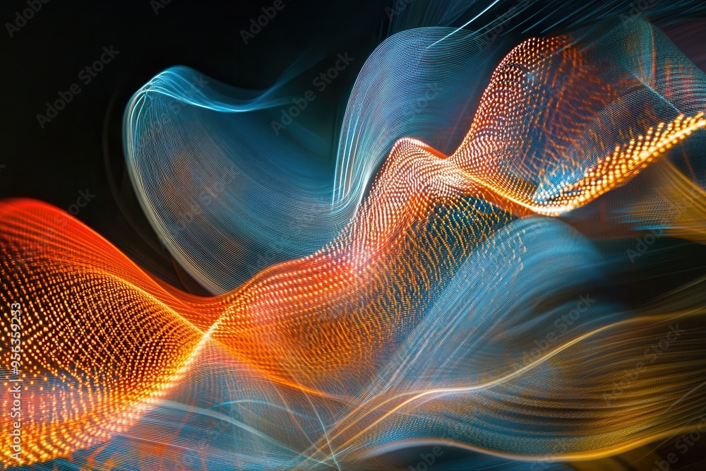Abstract light waves in vibrant colors create a mesmerizing flow, perfect for design projects and digital backgrounds. Abstract light waves in vibrant colors create a mesmerizing flow, perfect for design projects and digital backgrounds.