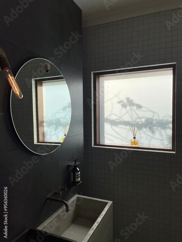 Coal Tiled Bathroom 