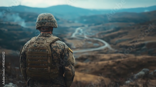 A military strategist planning defensive operations with a focus on minimizing risks during conflict. photo