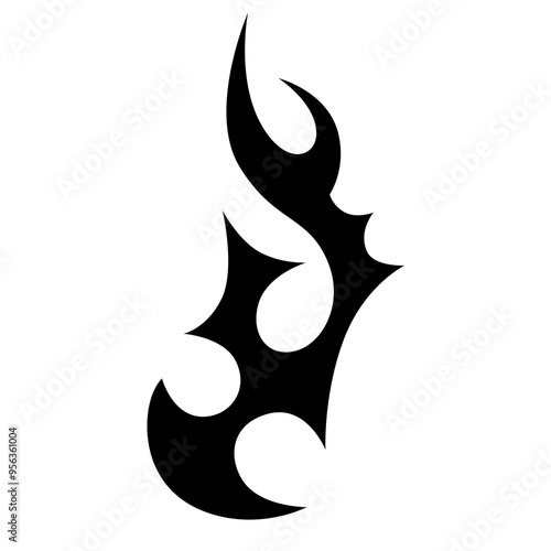 Simple Tattoo design. Tattoo tribal design vector. Art tribal tattoo Stencil.