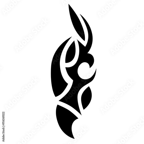 Simple Tattoo design. Tattoo tribal design vector. Art tribal tattoo Stencil.