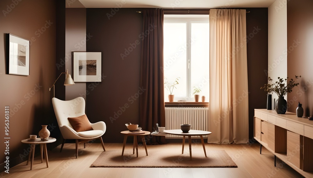 Fototapeta premium Photo interior modern design room 3d illustration