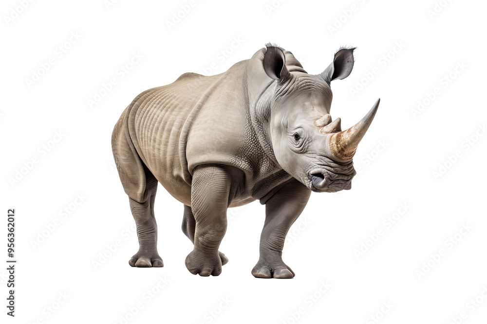 High-resolution rhinoceros isolated on transparent background, ideal for wildlife conservation themes, educational projects, and nature-inspired illustrations featuring majestic African animal designs High-resolution rhinoceros isolated on transparent background, ideal for wildlife conservation themes, educational projects, and nature-inspired illustrations featuring majestic African animal designs
