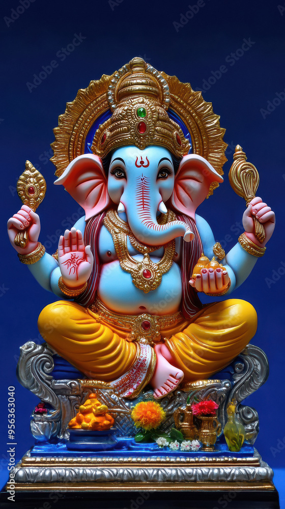 colourful lord Ganesha statue colourful lord Ganesha statue