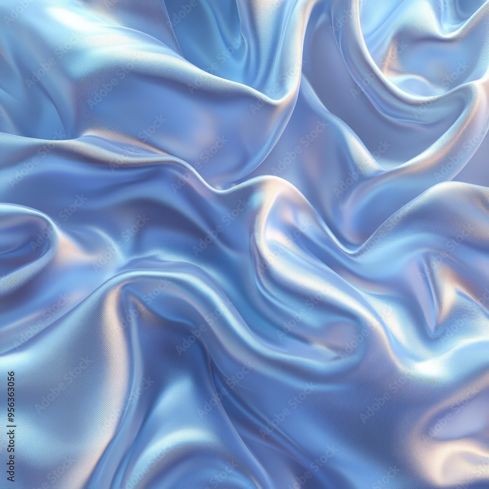 Elegant Light Blue Satin Fabric with Luxurious Texture Elegant Light Blue Satin Fabric with Luxurious Texture
