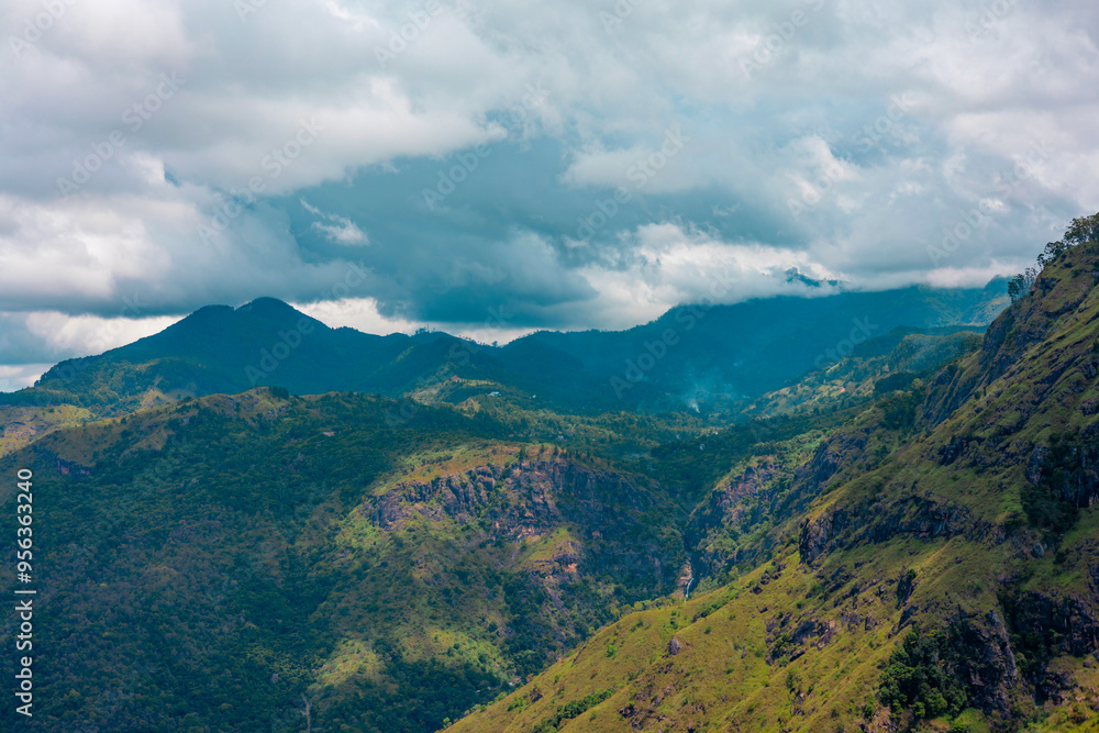 picturesque and epic View from the Small Adam Peak Mountain in Sri Lanka picturesque and epic View from the Small Adam Peak Mountain in Sri Lanka