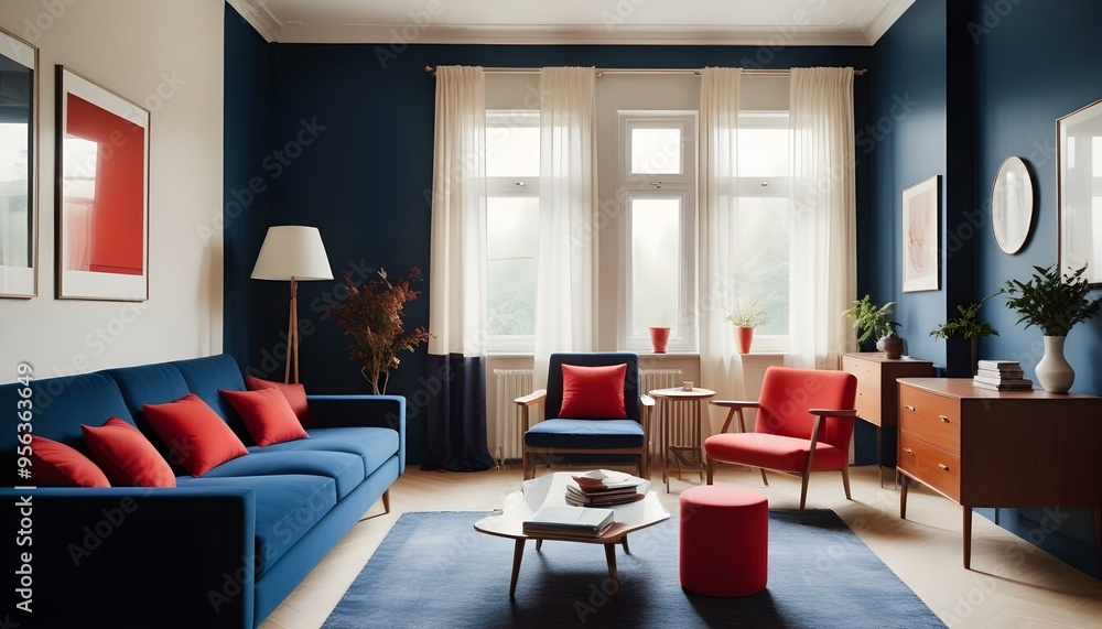 Photo interior modern design room 3d illustration Photo interior modern design room 3d illustration