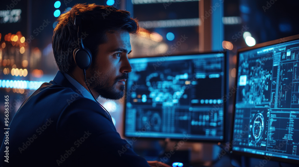 Hacker at Work. Hacker at Work.