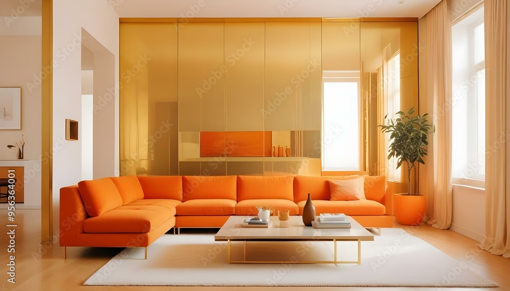 Fototapeta premium Photo interior modern design room 3d illustration