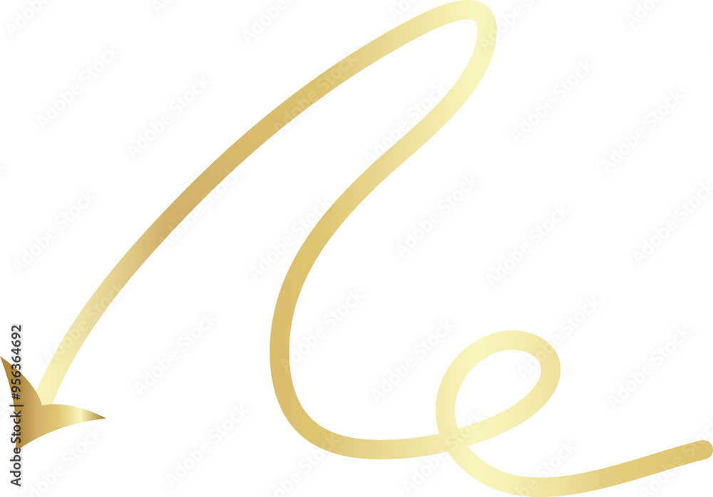 Golden arrow line, spiral, curve Golden arrow line, spiral, curve