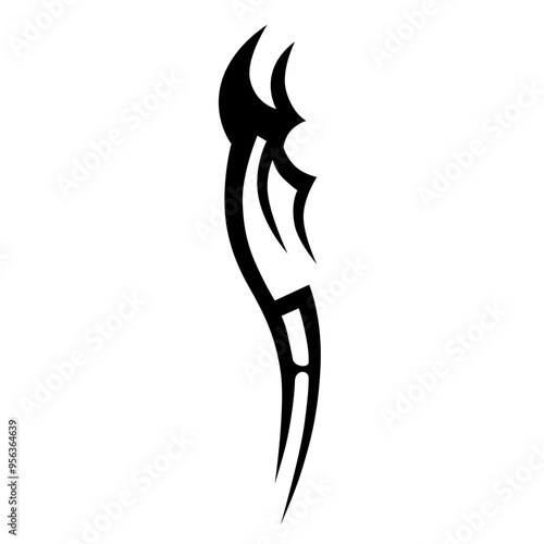 Tattoo simple designs. Tattoo tribal vector designs. Art tribal tattoo sketch.