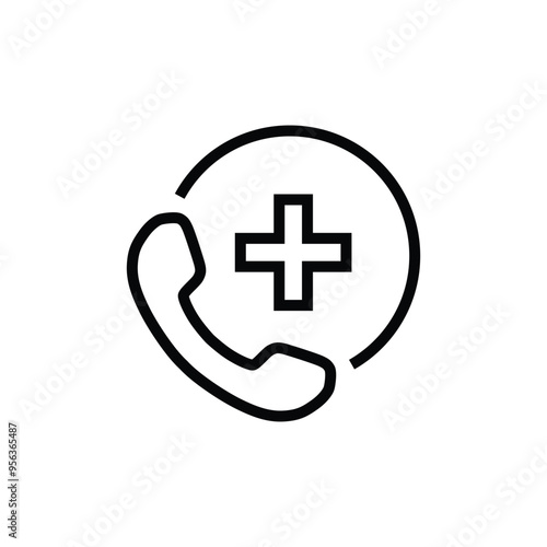 Hospital Phone Call Icon Healthcare Iconset Hospital Symbol, Red Cross, Emergency, Saving People, SOS, Help