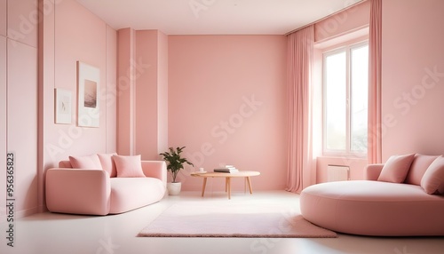 Photo interior modern design room 3d illustration