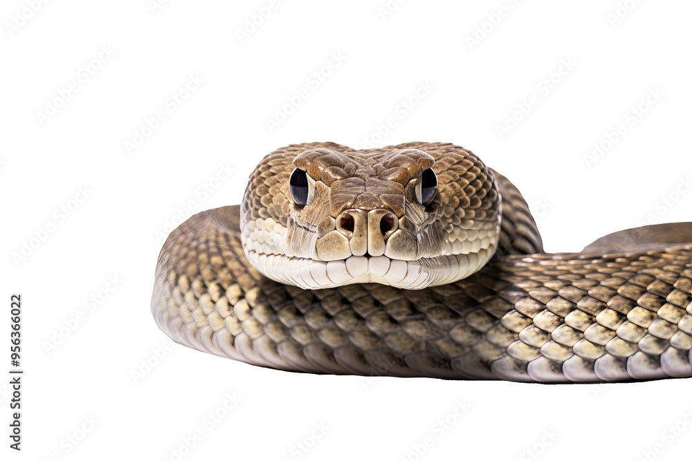 High-resolution rattlesnake isolated on transparent background for wildlife illustration, educational projects, and realistic animal design concepts High-resolution rattlesnake isolated on transparent background for wildlife illustration, educational projects, and realistic animal design concepts