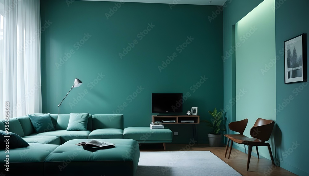Obraz premium Photo interior modern design room 3d illustration