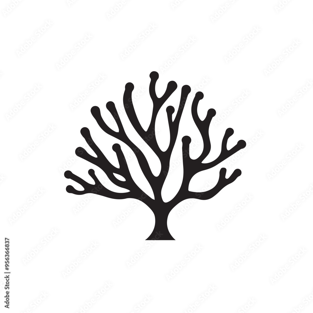 Coral in cartoon, doodle style . Image for t-shirt, web, mobile apps and ui. Isolated 2d vector illustration in logo, icon, sketch style, Eps 10, black and white. AI Generative Coral in cartoon, doodle style . Image for t-shirt, web, mobile apps and ui. Isolated 2d vector illustration in logo, icon, sketch style, Eps 10, black and white. AI Generative