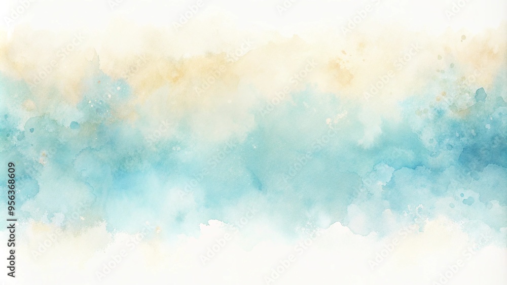 Abstract light blue and cream white pastel watercolor background banner
Abstract light blue and cream white pastel watercolor background banner