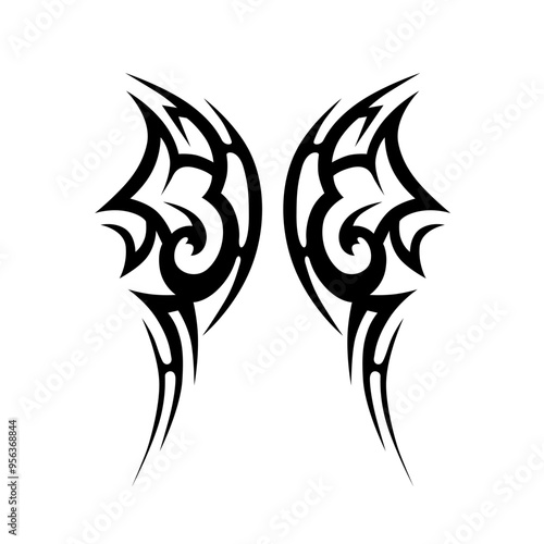 Tattoo designs. Tattoo tribal vector designs. Art tribal tattoo.