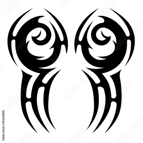 Tattoo designs. Tattoo tribal vector designs. Art tribal tattoo.