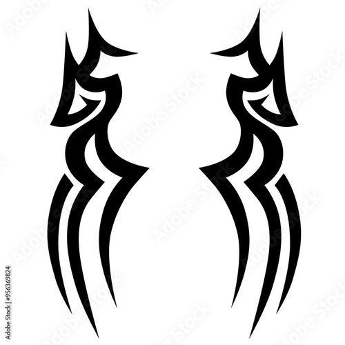 Tattoo designs. Tattoo tribal vector designs. Art tribal tattoo.
