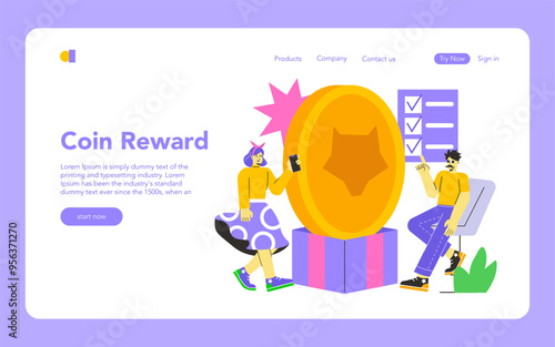 GameFi. Flat Vector Illustration