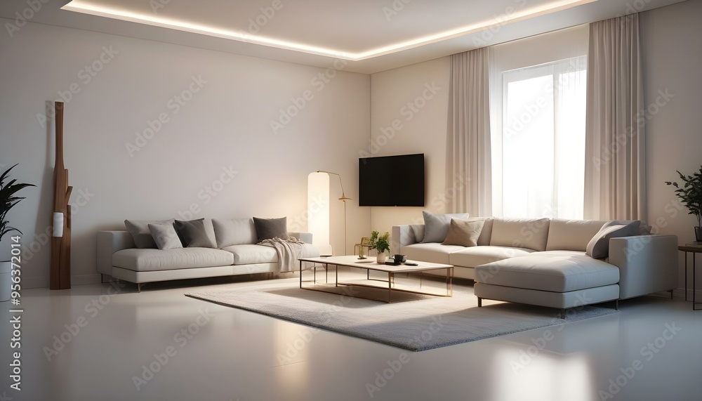 Photo interior modern design room 3d illustration Photo interior modern design room 3d illustration