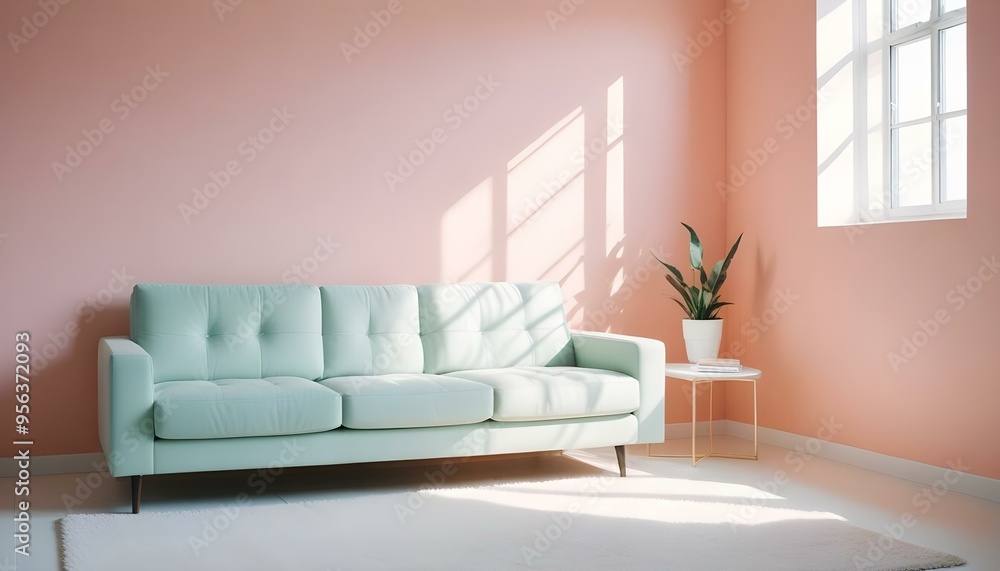 Fototapeta premium Photo interior modern design room 3d illustration